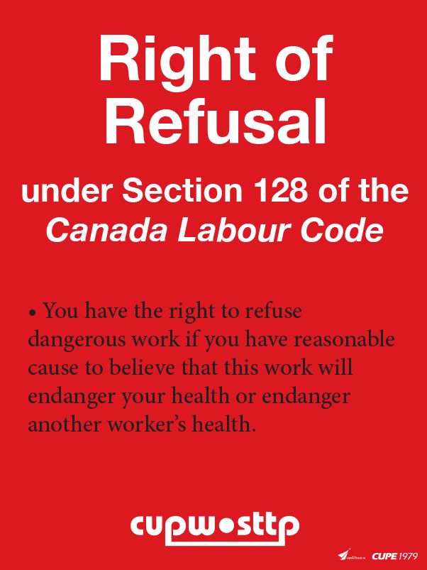 Right to refuse reference card - Canada Labour Code