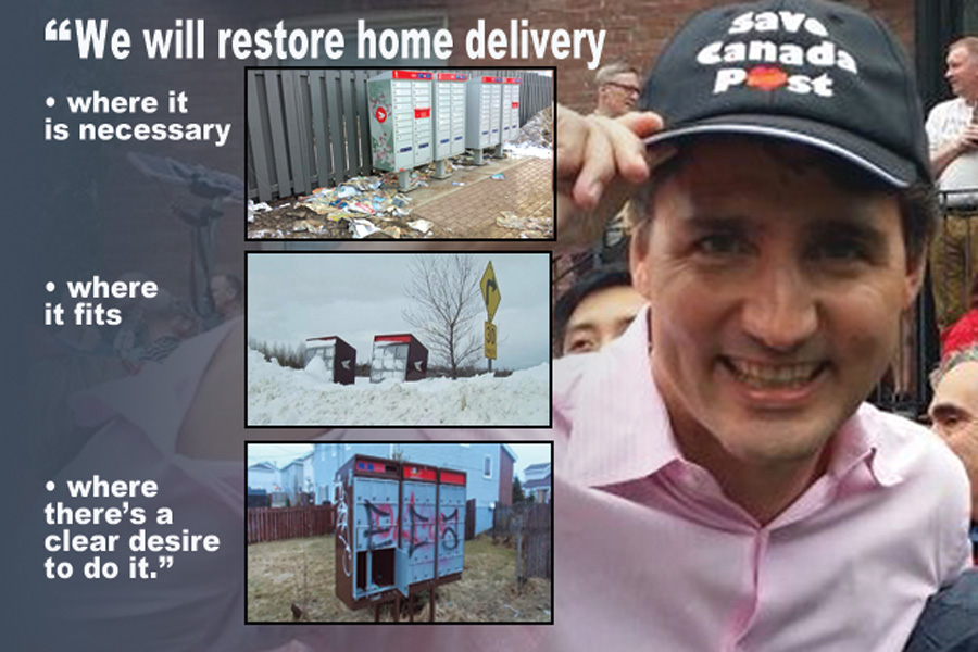 Justin Trudeau's promise to restore door-to-door delivery